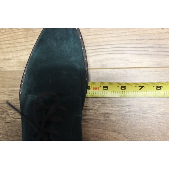 Freda Salvador women's suede leather pointed D'Orsay studded Oxford shoes - Picture 11 of 15